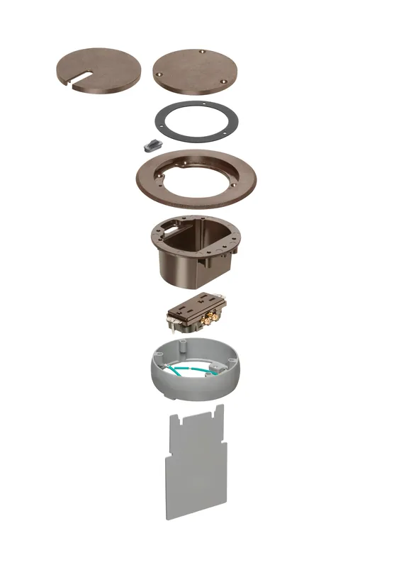 Limited Edition Arlington FLBC4560DBR Heavy-Duty Plastic Recessed Cover Kit Dark Brown In-Box