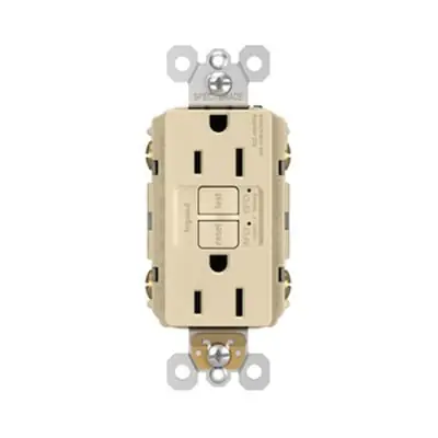 Clearance Pass & Seymour AFGF152TRI Dual Function Tamper-Resistant AFCI/GFCI Receptacle 125-Volt 15-Amp NEMA 5-15R Ivory
