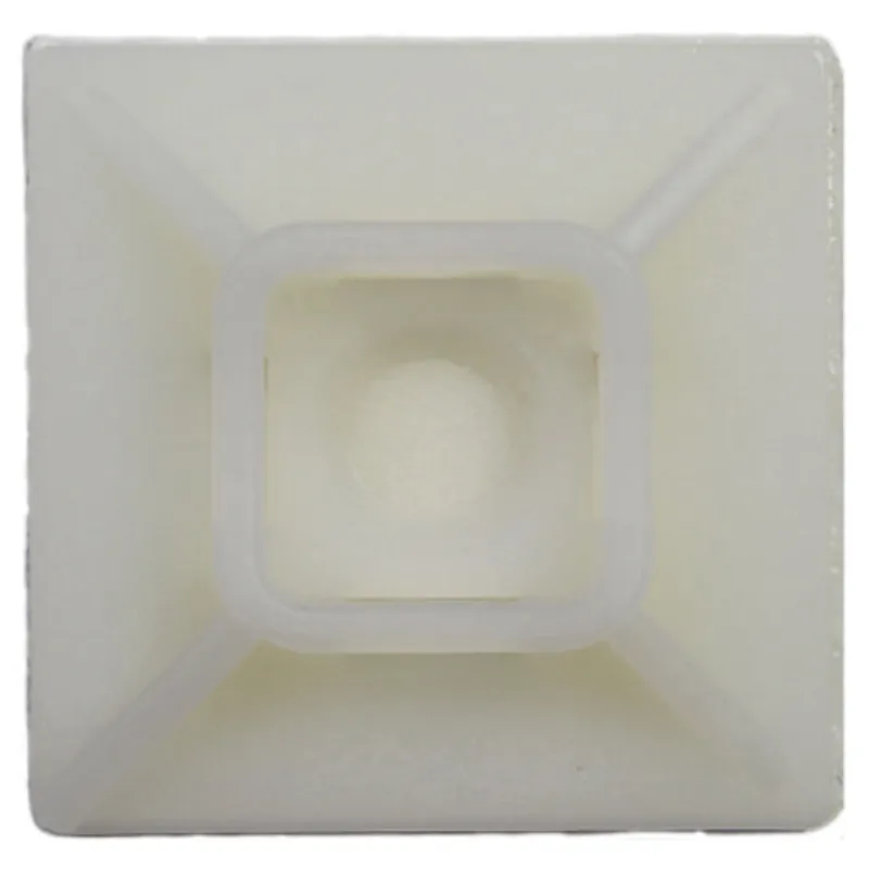 Burndy CTB100RA4C Rubber Adhesive/#10 Screw 4-Way Cable Tie Mount Base Nylon 6/6 Natural Free Delivery