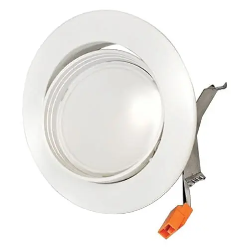 Westgate RDL4-ADJ-30K Dimmable 4-Inch Adjustable Eyeball LED Retrofit Down Light Baffle Trim 90 CRI 3000K 650-Lumens White Powder Coated Best Choice