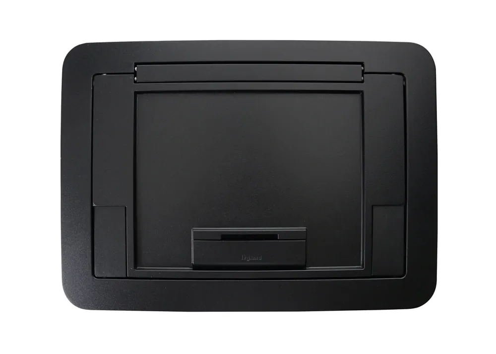 Wiremold EFB45CTAL Powder Coated Die Cast Aluminum 5-Gang Rectangular Floor Box Cover With Floor Insert 16-3/8-Inch x 12-1/2-Inch Evolution Viral