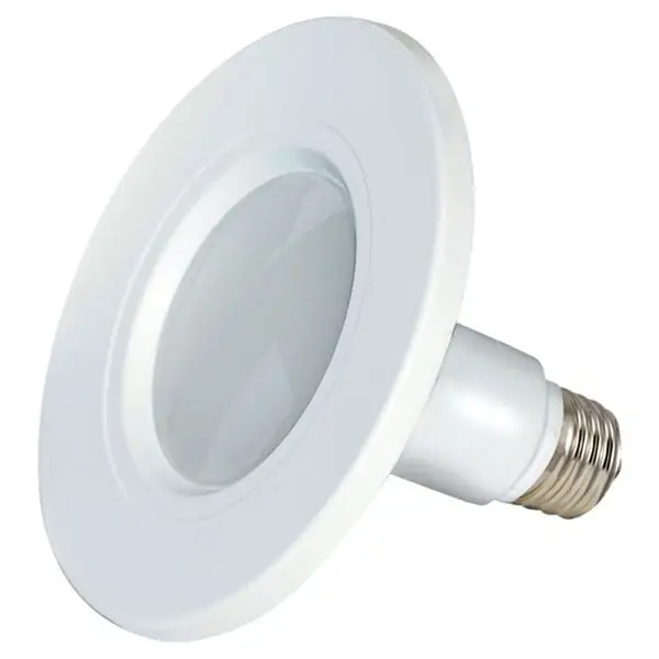 Shop Now Satco S9599 Dimmable Recessed LED Retrofit Down Light 12-Watt E26 Medium 800-Lumens Initial 80+ CRI 2700K Quick Trim