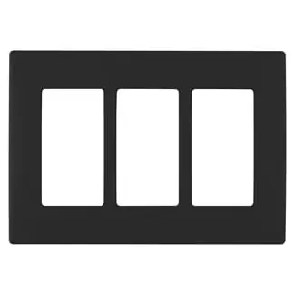 Leviton REWP3-OB Polymer Snap-On Mount Engineering Grade 3-Gang Screwless Wallplate 3-Decorator Onyx Black Renu Order Now