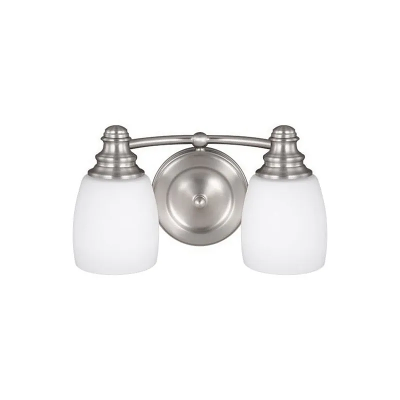 Murray Feiss VS7402-SN 2-Light Bath Light 100-Watt 120-Volt Satin Nickel Bentley Best Seller