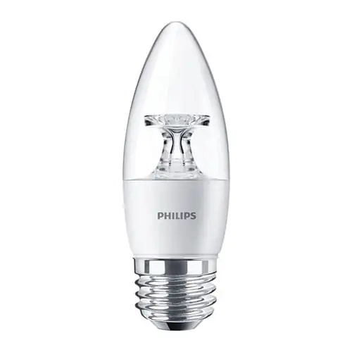 Philips Lighting 461939 Dimmable B11 Decorative LED Lamp 4.5-Watt E26 Single Contact Medium Screw Base 300-Lumens 80 CRI 2700K Warm White Reduced Price