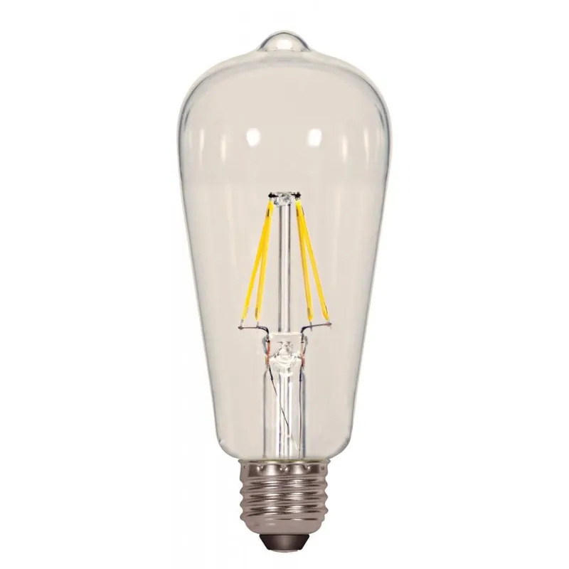No Minimum Order Satco S8611 Dimmable ST19 Vintage LED Lamp E26 Medium 6.5-Watt 810-Lumens 2700K 80 CRI Warm White