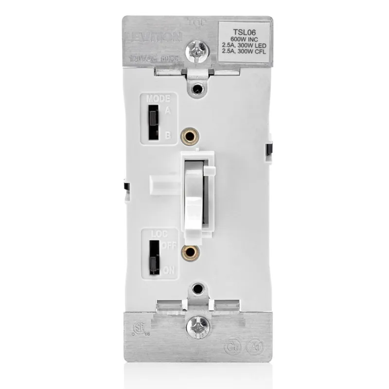 Brand New Leviton TSL06-1LW 1-Pole 120-Volt AC 3-Way Electro-Mechanical Universal Lighting Dimmer White