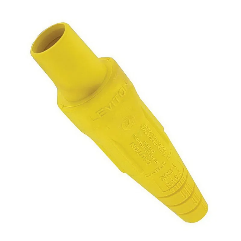 Free Delivery Leviton 16D29-Y 16 Series Cam-Type Taper Nose Industrial Grade Detachable Female Plug 600-Volt 300-Amp Yellow