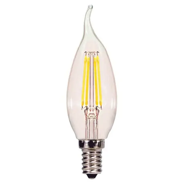 Don’t Miss Out Satco S9923 3.5W CFC/LED/27K/CL/120V Dimmable CA11 LED Filament Lamp E12 Candelabra 350-Lumens 80 CRI 2700K Warm White 3.5-Watt