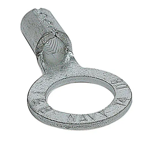 Thomas & Betts F4-14 Tin Plated Copper Non-Insulated Large Ring Terminal 4-AWG 1/4-Inch Metallic Sta-Kon Certified