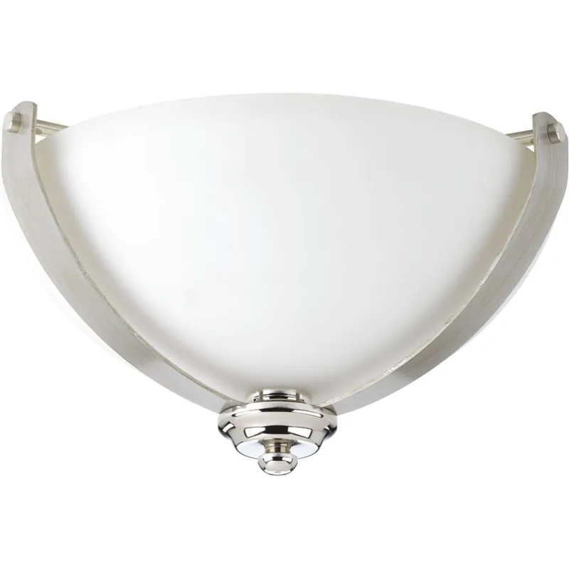 Best Price Progress Lighting P350035-104 2-Light Flush Mount Fixture 60-Watt 120-Volt Polished Nickel Plated Noma