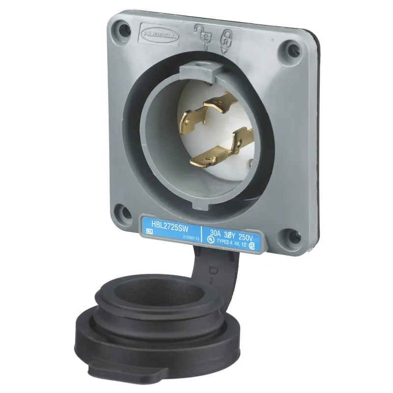 Modern TWIST LOCK INLET HUBW HBL2725SW INLET NMA L15 30P