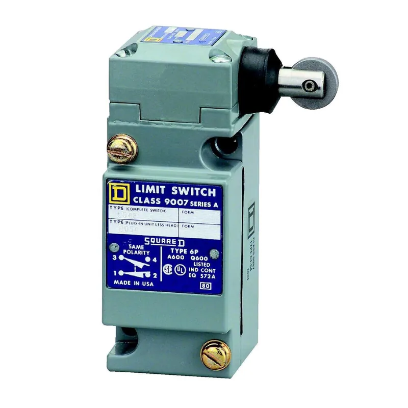 Worldwide Shipping Limit Switch, Side Roller Plunger, Vertical, 10A, 600VAC, 1PDT