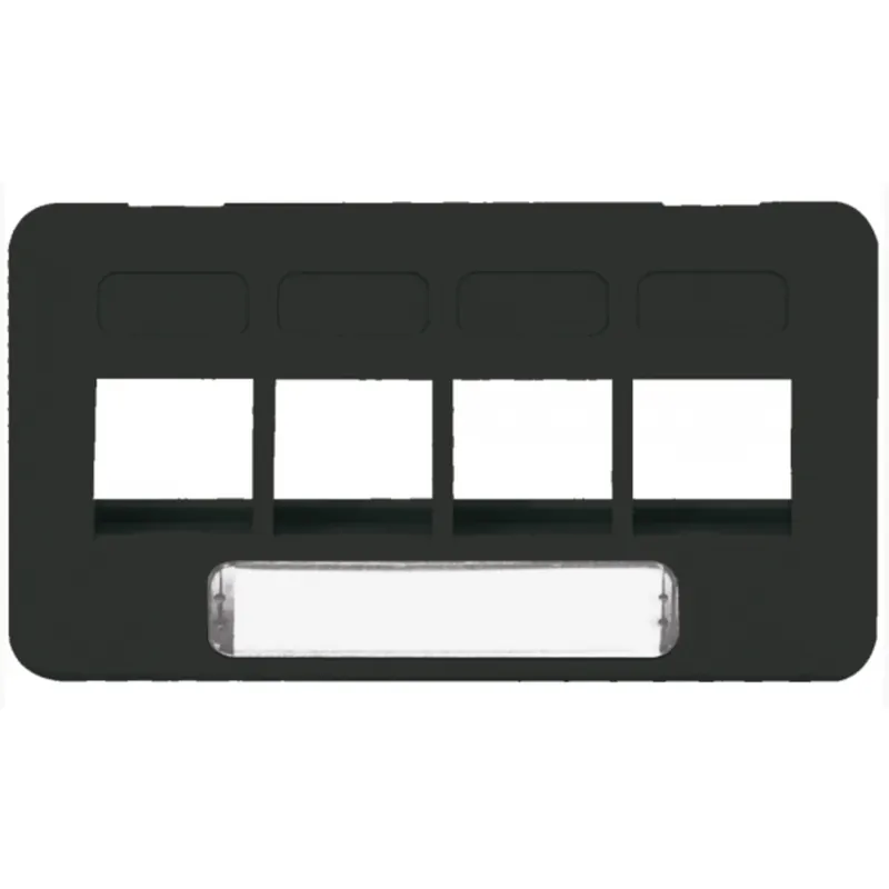 Markdown TIA Furniture Faceplate, 4-Port, Black