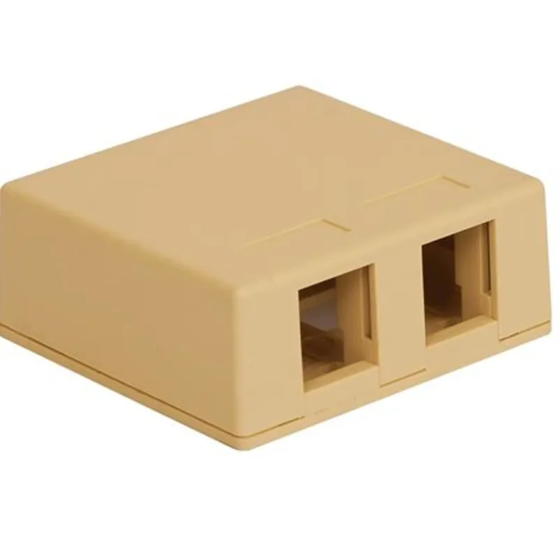 New Release Telephone/Data, Surface Mount, 2 Port, Jack, IC107, Ivory