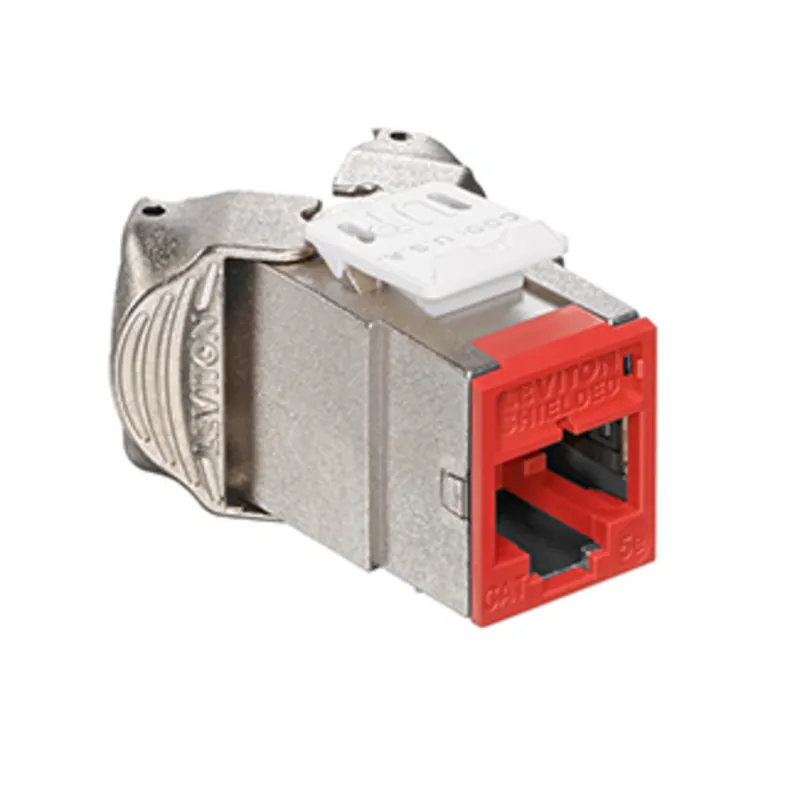 Atlas-X1 Cat 5e Shielded QuickPort Connector, Crimson Secure Checkout