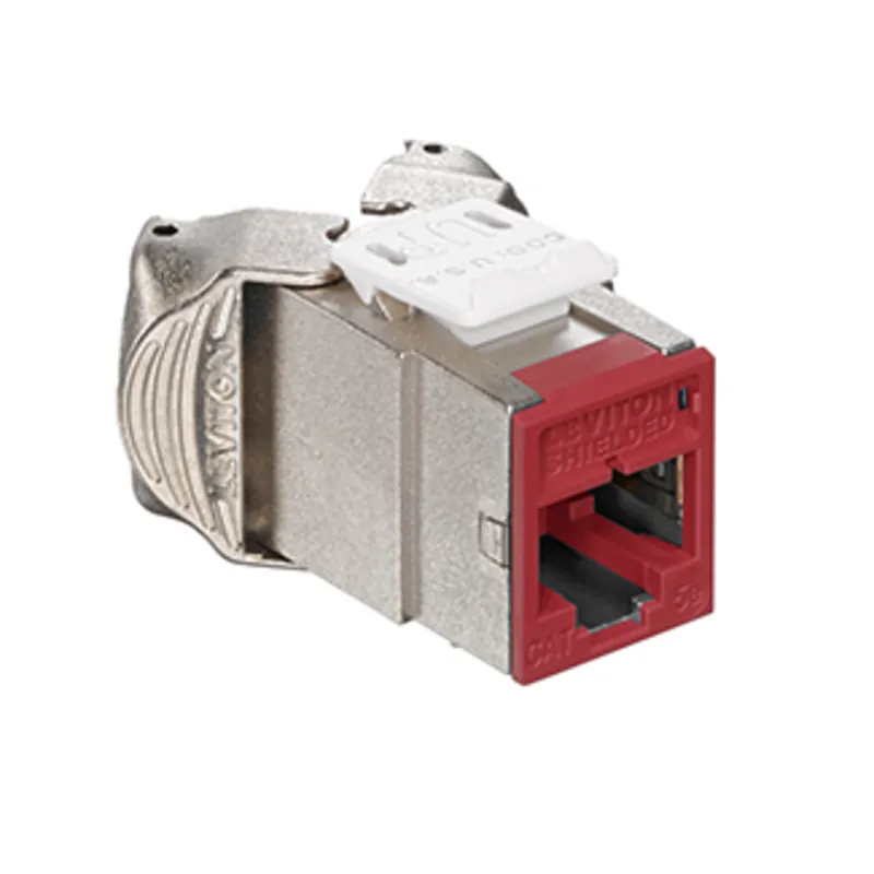 Atlas-X1 Cat 5e Shielded QuickPort Connector, Dark Red While Supplies Last
