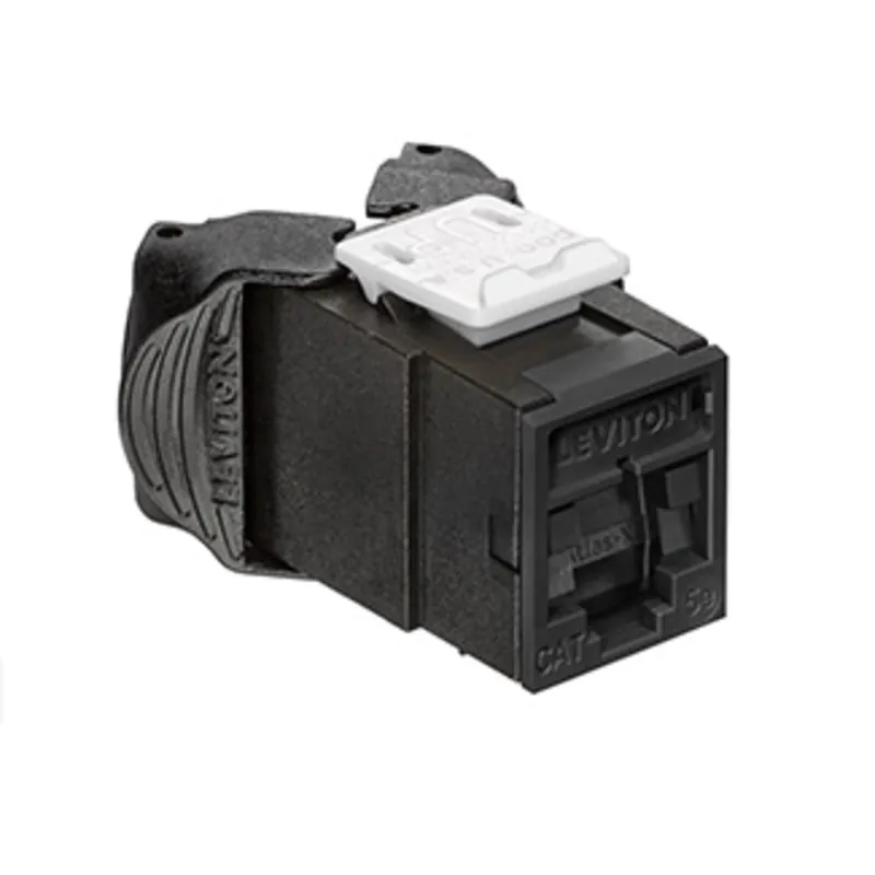 Atlas-X1 Cat 5e UTP QuickPort Connector with Shutters, Black Direct From Factory