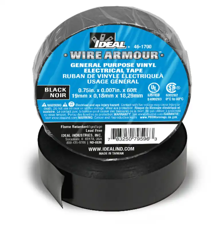 Best Choice General Purpose Electrical Tape, Vinyl, 3/4" x 60', Black