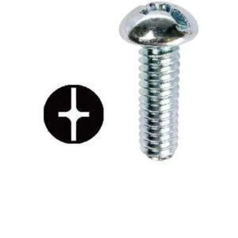 1/4" Steel Round Head Machine Screw, Slotted/Phillips, 100/Pack Popular