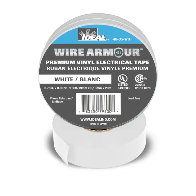 Deal Vinyl Color Coding Tape, White, 3/4 X 66'