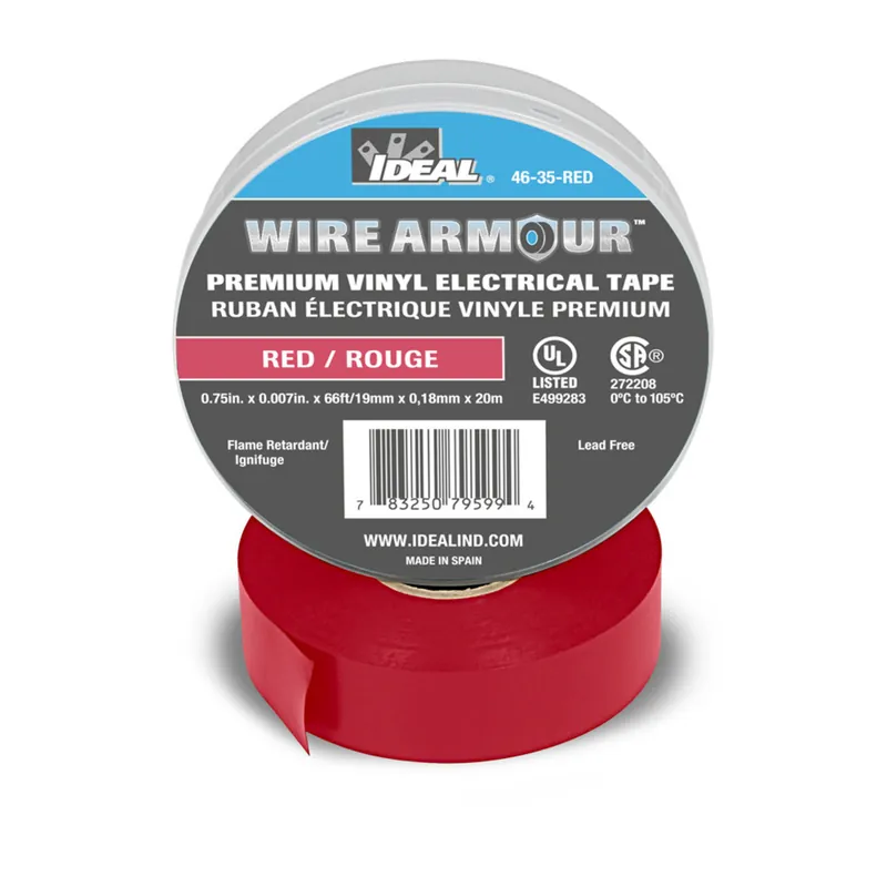 Exclusive Vinyl Color Coding Tape, Red, 3/4 X 66'