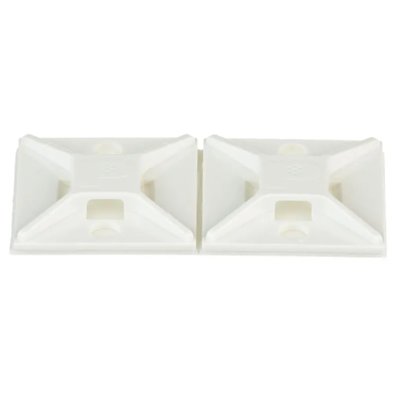 Warranty Included Cable Tie Mount, 1", Nylon, 4-Way, ABS, Natural Color