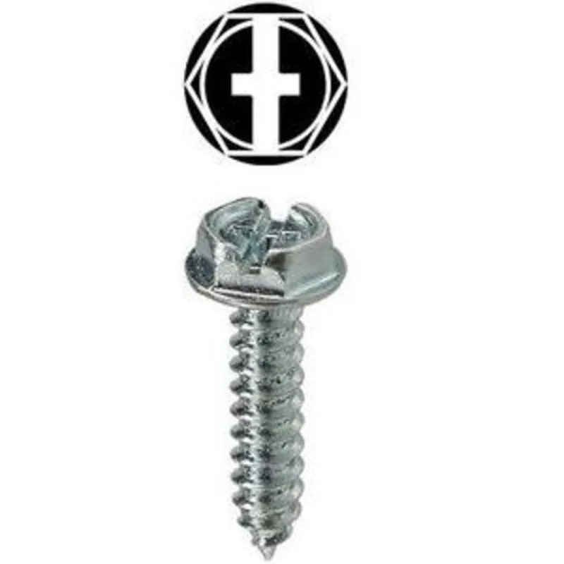 Best Choice Sheet Metal Screw, # 12 x 1-1/4", Hex Washer Head, Phllps/Slotted, Steel, 100/PK