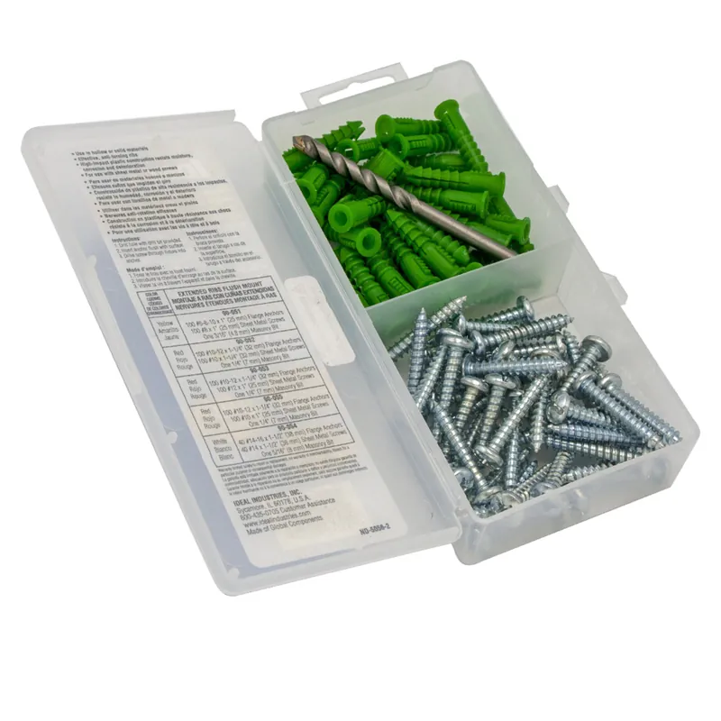 Flange Anchor Kit, Green, 46-16, #14 x 1-1/2" Phillips/Slotted Screws Place Order