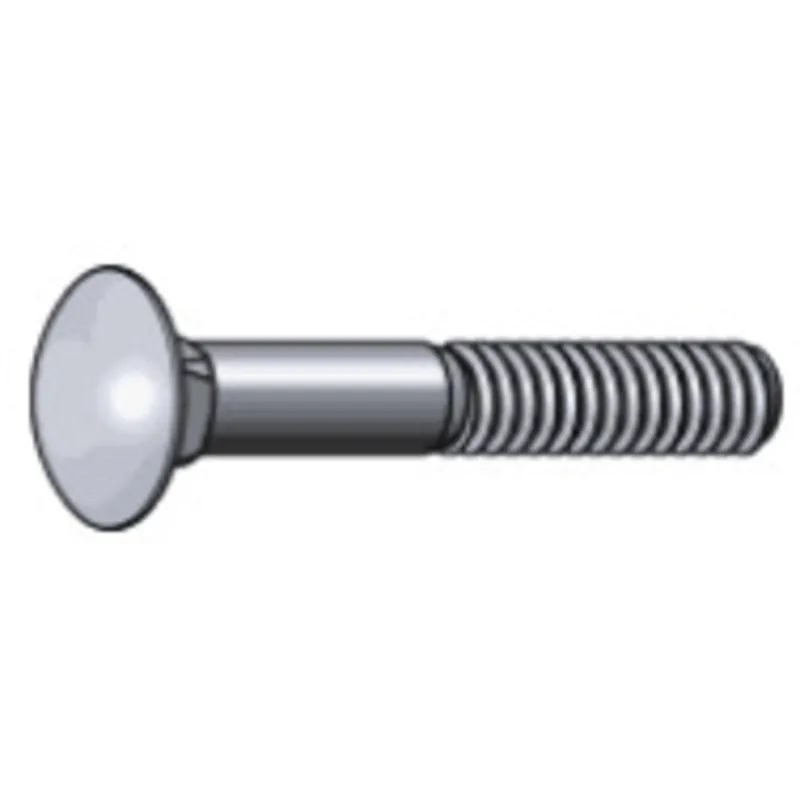 Handmade Carriage Bolt, Stainless Steel, 1/4-20 x 3/4"
