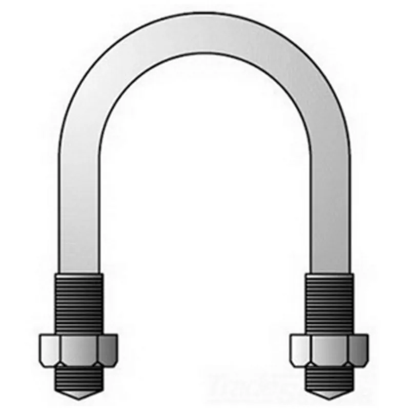 Worldwide Shipping U-Bolt, Steel, 1"