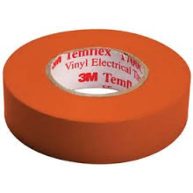 Vinyl Electrical Tape, Orange, 3/4" x 66' Luxury