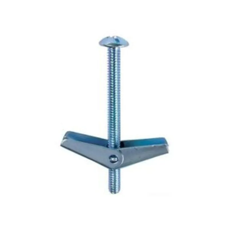 Brand New Toggle Bolts, Slotted, Mushroom Head, 3/8 x 4", Steel