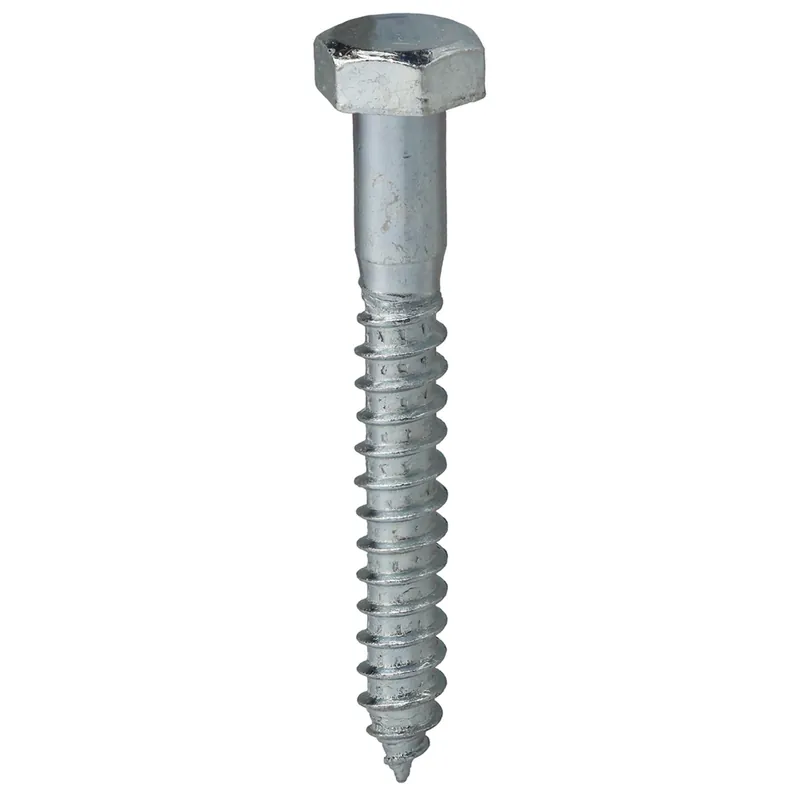 Budget Lag Screw, Hex Head, 3/8" x 5", Zinc Plated Steel