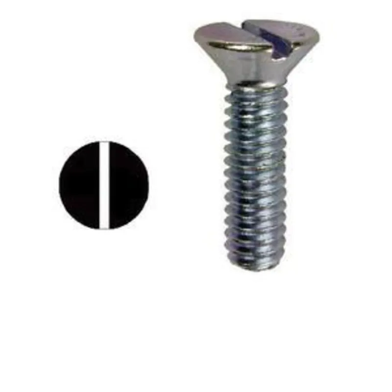 #8-32 x 1" Flat Head Machine Screw, Slotted, Zinc Plated Steel Special Offer