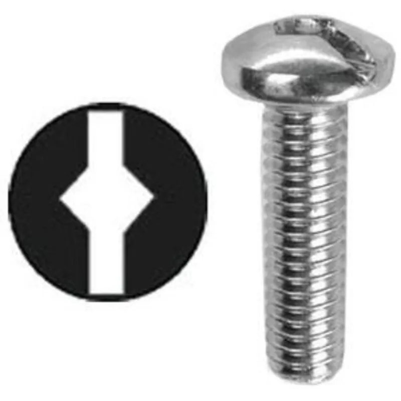 #8-32 x 2" Round Head Machine Screw, Square/Slotted, Zinc Plated Steel Bargain