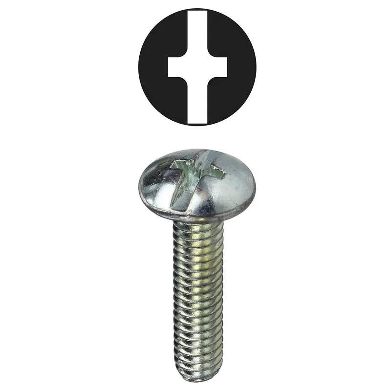 Budget Machine Screw, Truss Head, Phillips/Slotted, #6-32 x 1"