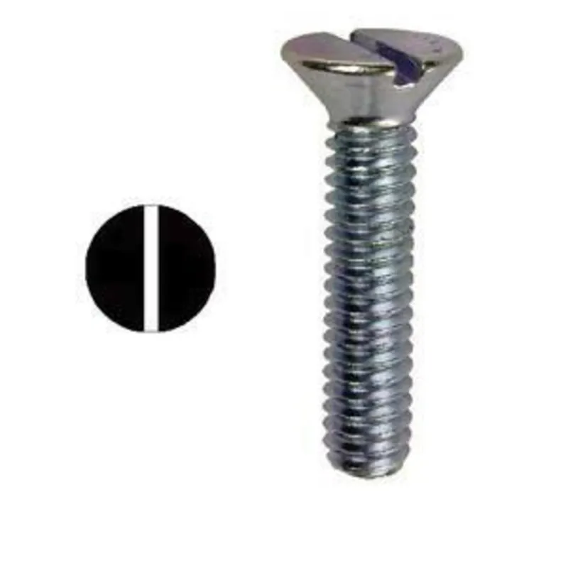 Wholesale 8-32 X 3/4 Flat Head Slotted Machine Screws Zinc