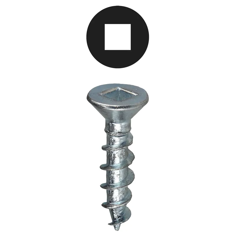 Zinc Plated Flat Head Wood Screw, #8 x 2", Square Drive Exclusive Offer