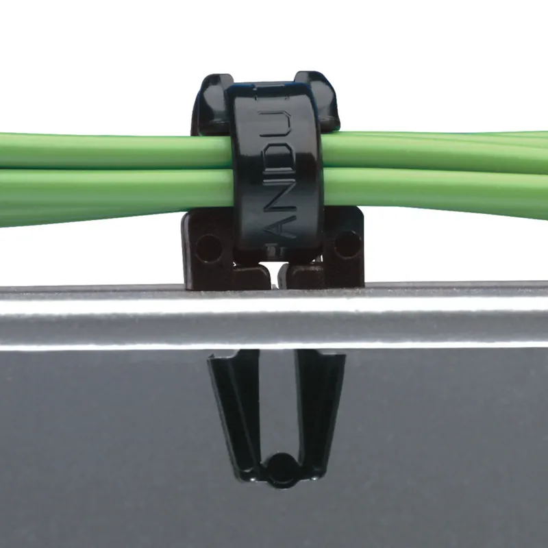 Worldwide Shipping Push-Barb Cable Tie Mount, 0.13", WR, Black
