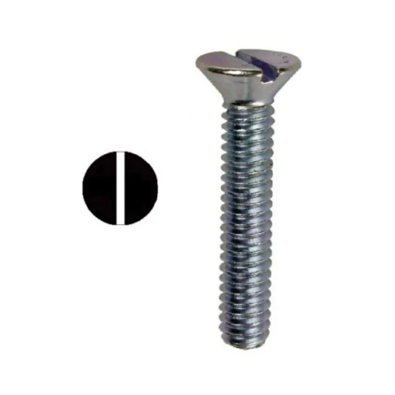 10-32 X 2 Flat Head Slotted Machine Screws Zinc Order Now