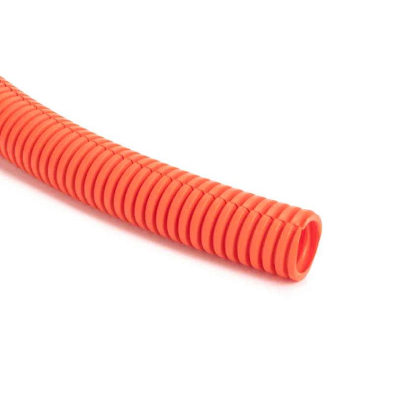 Weekend Sale Convoluted Tubing, Slit, 0.63" Dia, PP-FR-UV, Orange, 750 ft/carton