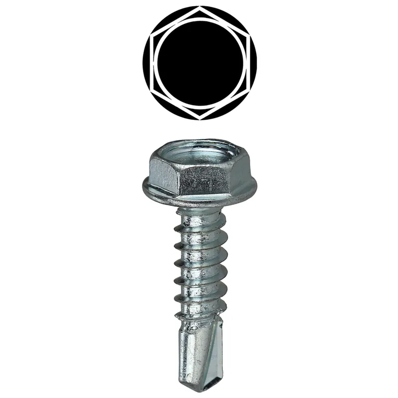 8 X 3/4 Hex Washer Head Self Drilling Screws Markdown