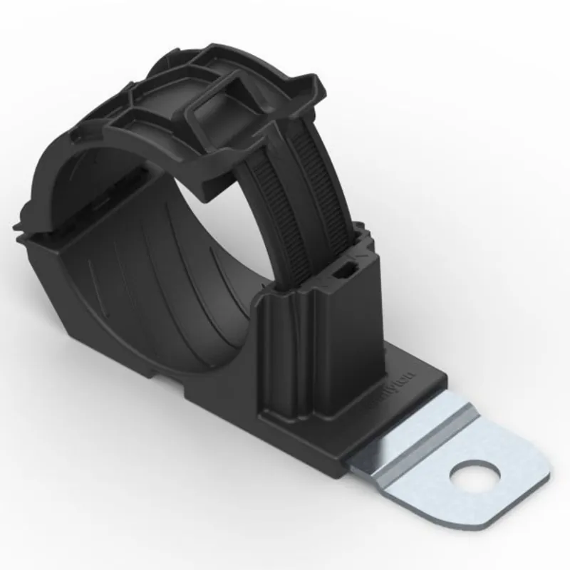 Weekend Sale Ratchet P-Clamp, 180° Long, 0.26", Black