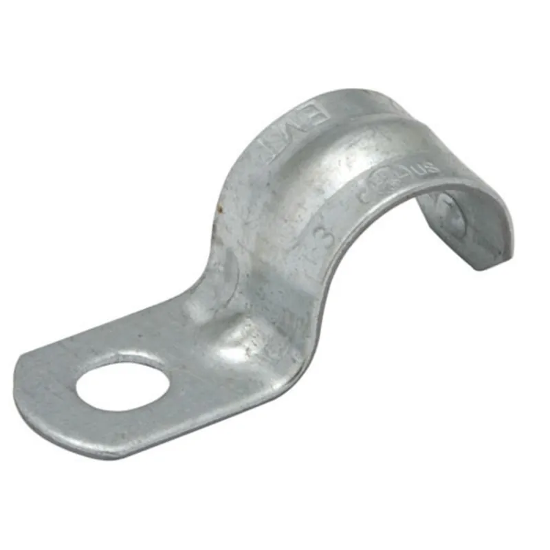 EMT Conduit Strap, 1-Hole, 1/2", Steel Luxury