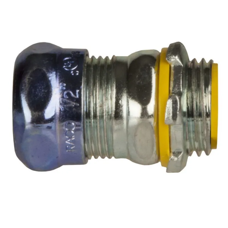 EMT Compression Connector, 3/4 inch, Insulated, Raintight, Steel New Arrival