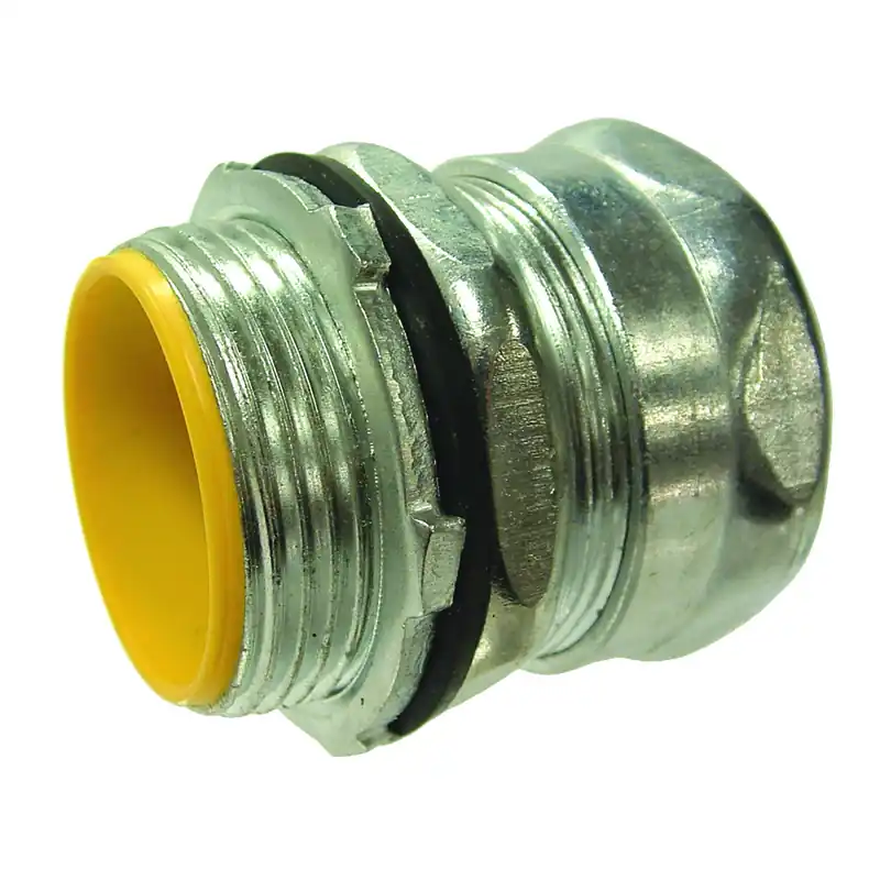 EMT Compression Connector, 1/2", Insulated, Raintight, Steel Grab Now
