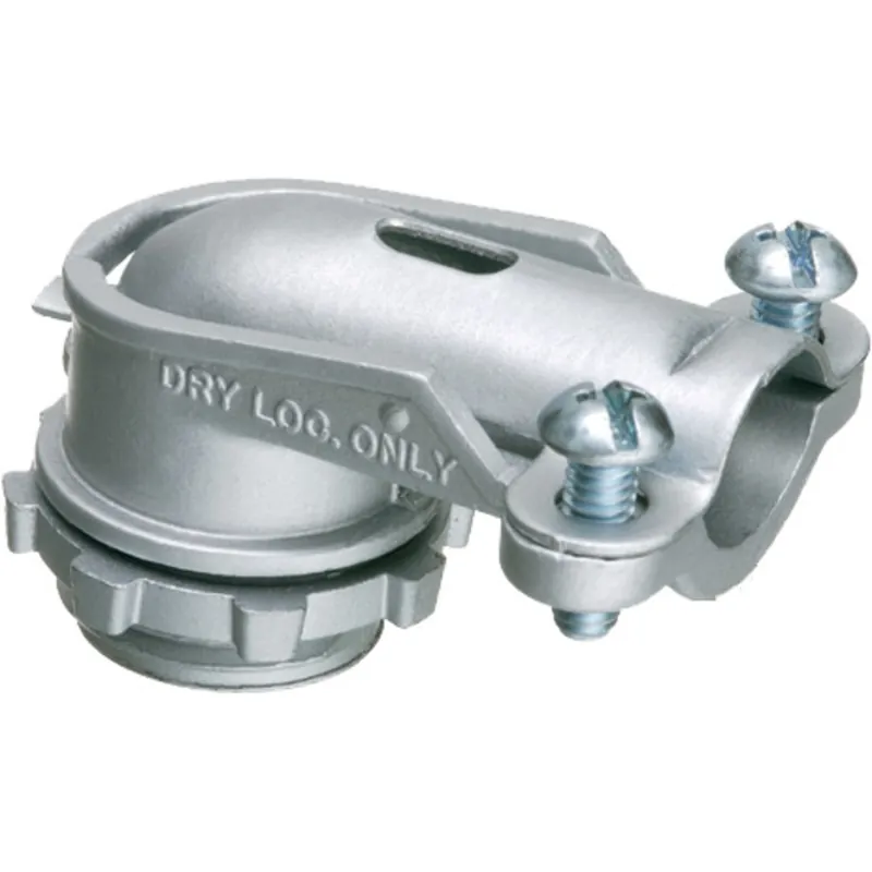 Holiday Sale AC/Flex Connector, 3/8", 90°, 2-Screw Clamp, Zinc Die Cast