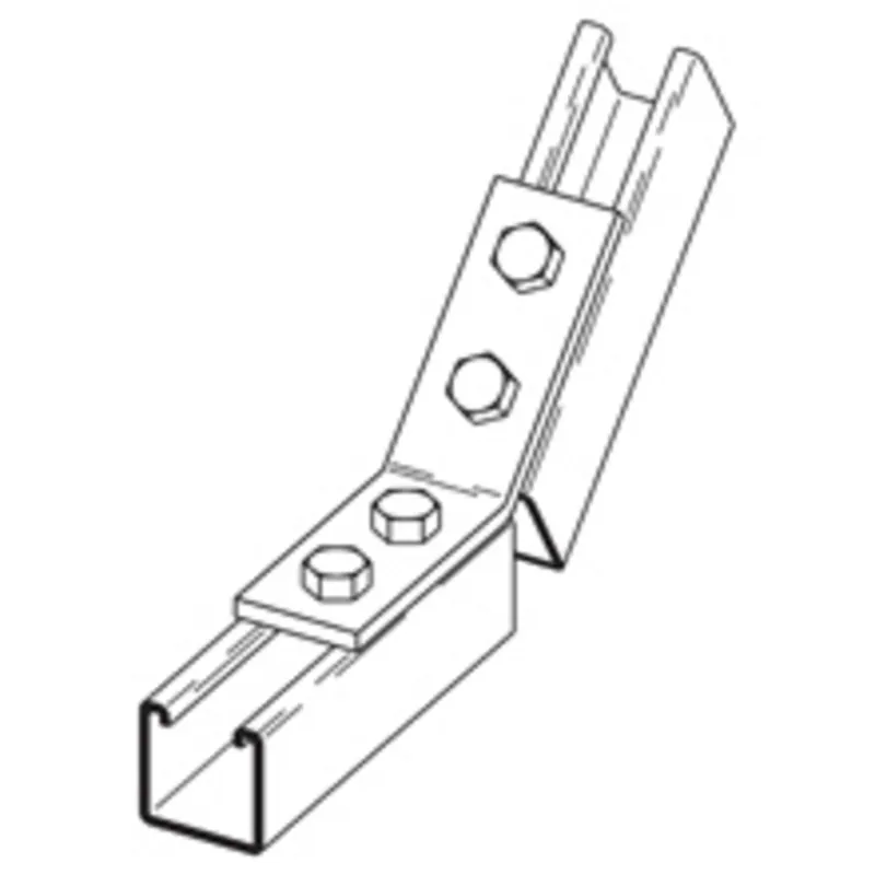 Affordable Four Hole Open Angle, 45°, Zinc Plated