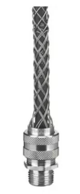 Weekend Sale Cord Grip Connector, Stainless, Double to Single, 1/2" Thread